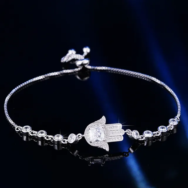 Silver Transparent Chain Adjustable Sliding Knot Bracelet 6