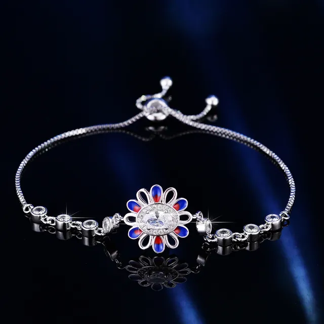 Silver Transparent Chain Adjustable Sliding Knot Bracelet 12