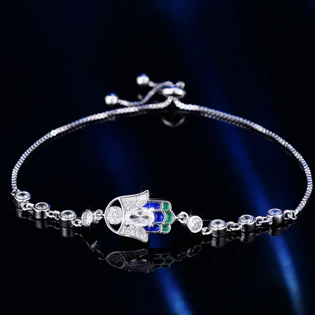 Silver Transparent Chain Adjustable Sliding Knot Bracelet 13