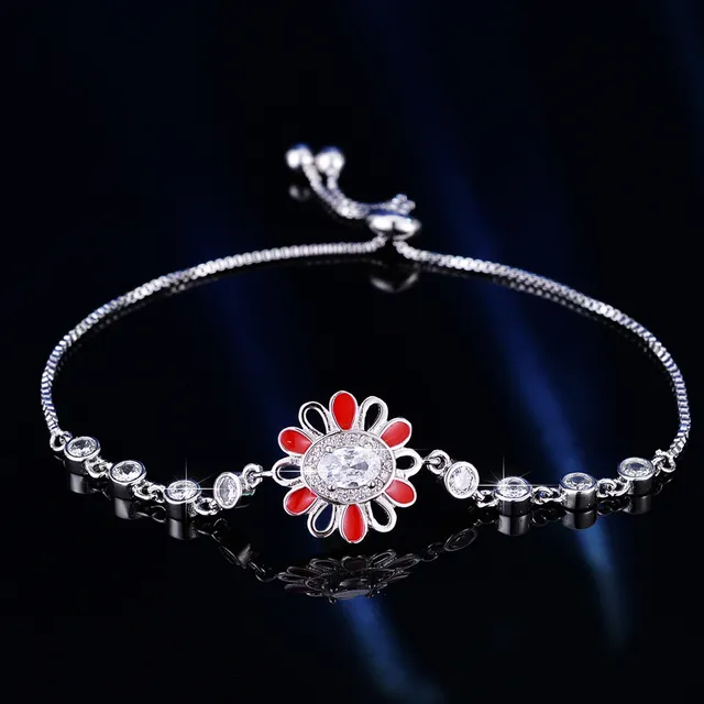 Silver Transparent Chain Adjustable Sliding Knot Bracelet 17