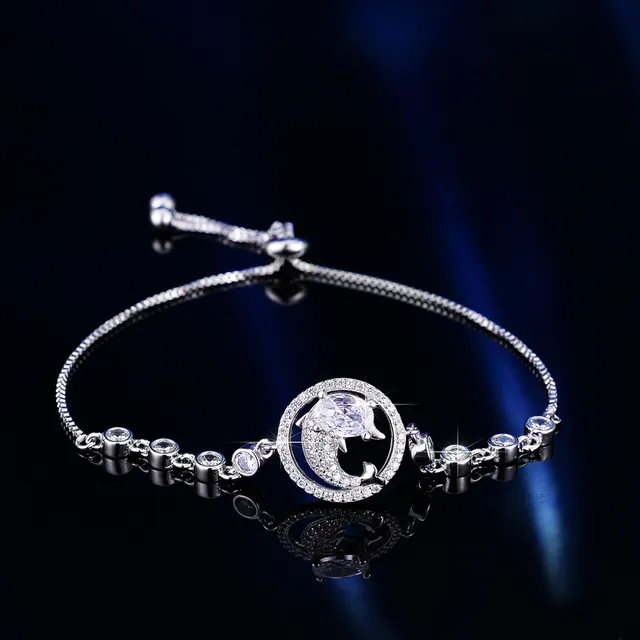 Silver Transparent Chain Adjustable Sliding Knot Bracelet 19