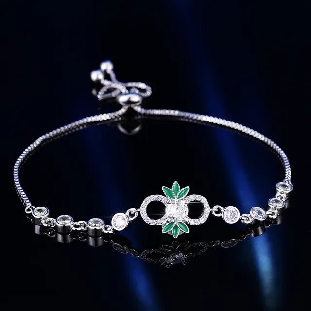 Silver Transparent Chain Adjustable Sliding Knot Bracelet 21