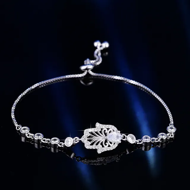 Silver Transparent Chain Adjustable Sliding Knot Bracelet 23
