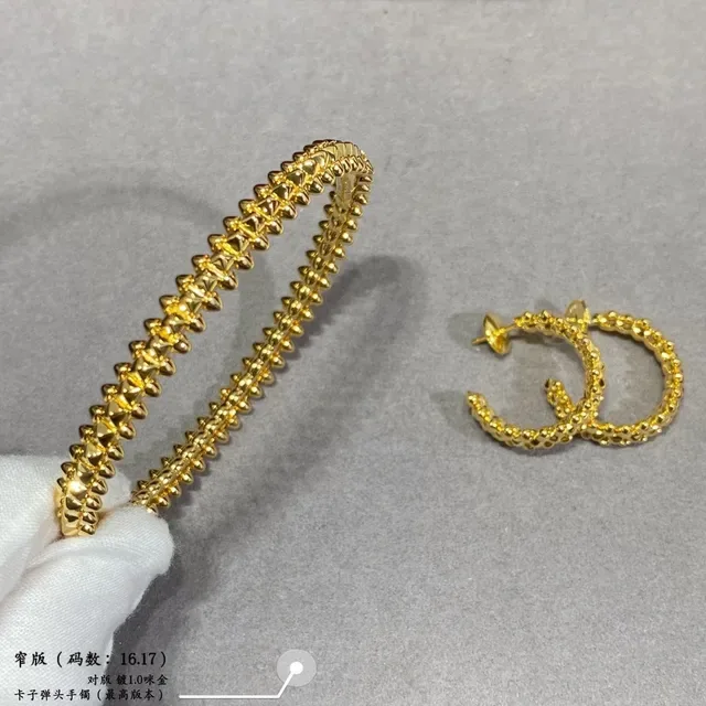 Spiked Segmented Metallic Bangle Bracelets 2