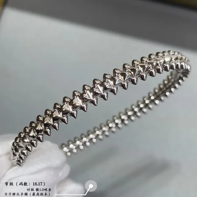 Spiked Segmented Metallic Bangle Bracelets 5
