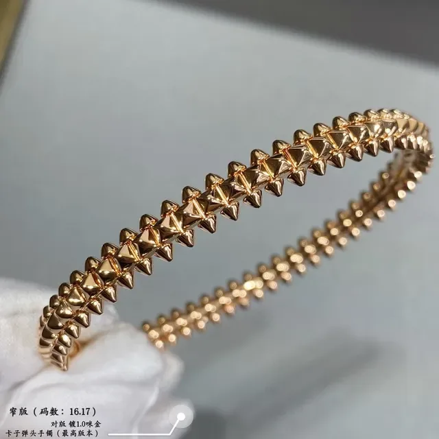 Spiked Segmented Metallic Bangle Bracelets 6