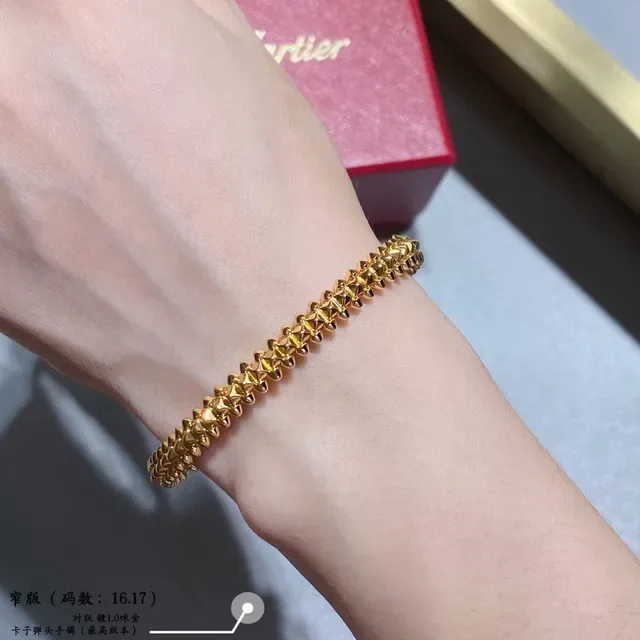 Spiked Segmented Metallic Bangle Bracelets 9