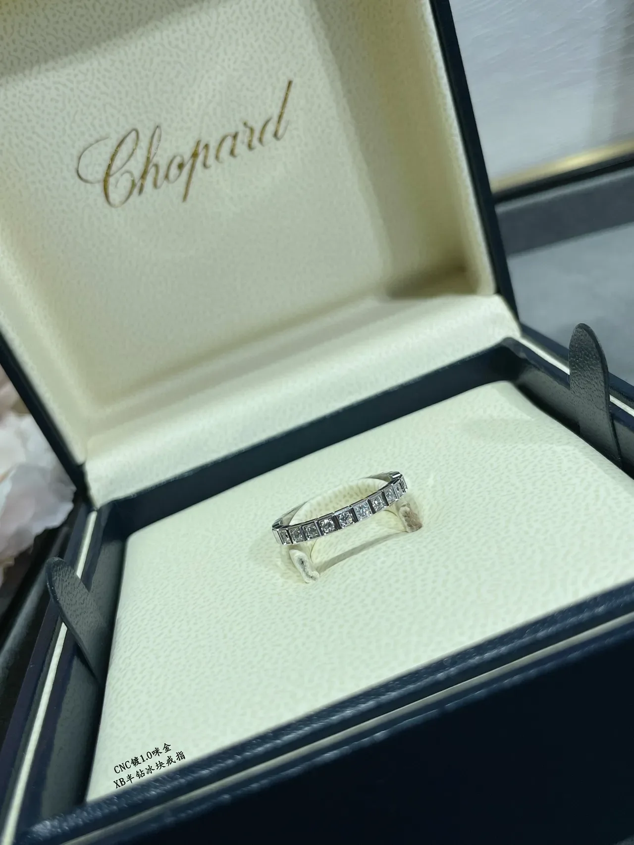Stackable Channel-Set Pavé Square-Cut Stone Band Rings 2