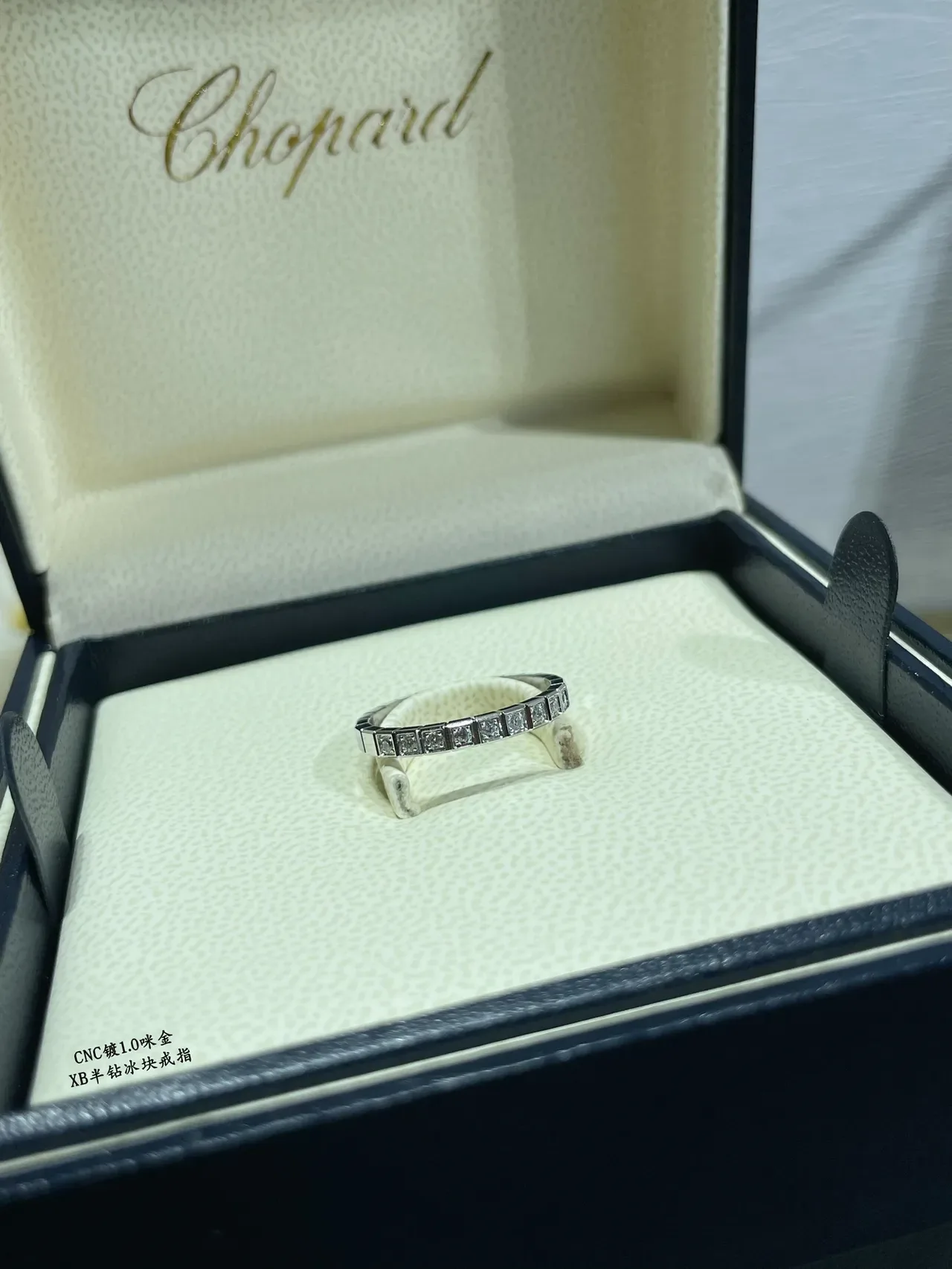 Stackable Channel-Set Pavé Square-Cut Stone Band Rings 6