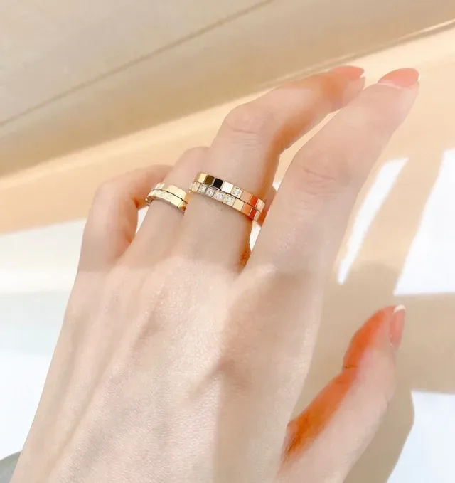 Stackable Channel-Set Pavé Square-Cut Stone Band Rings 9