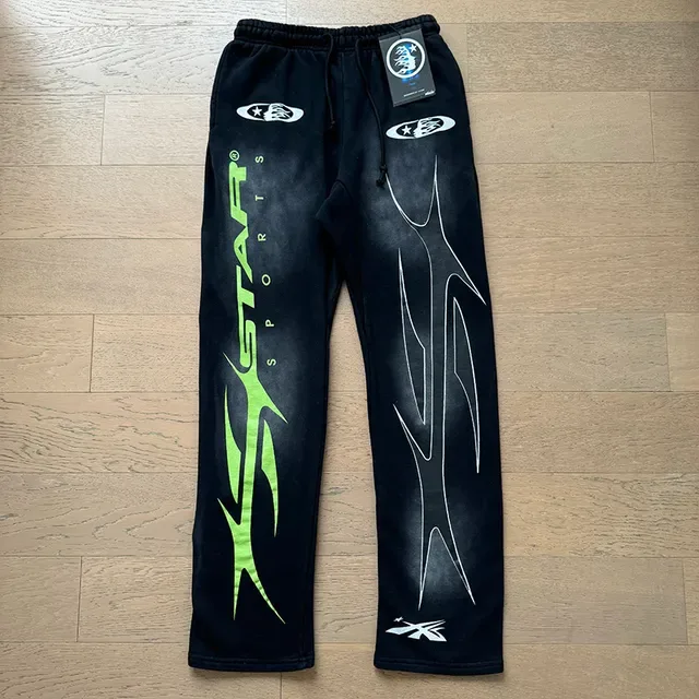 STAR Sports Graphic-Print Black and Neon Green Tracksuit 5