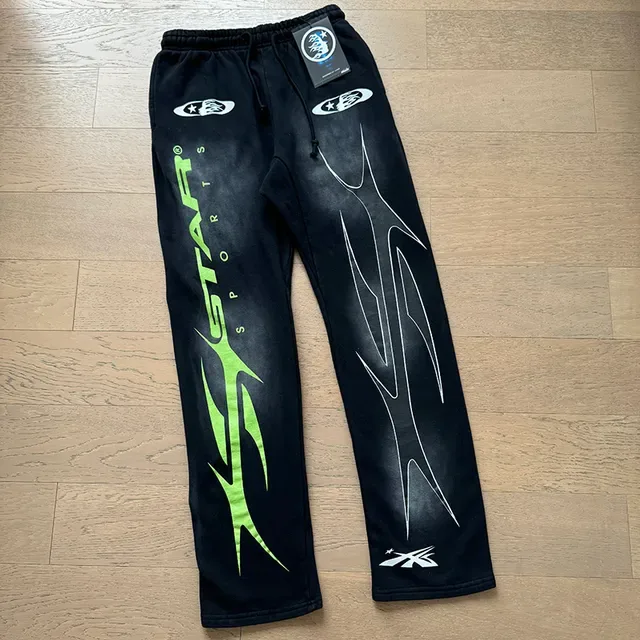 STAR Sports Graphic-Print Black and Neon Green Tracksuit 6