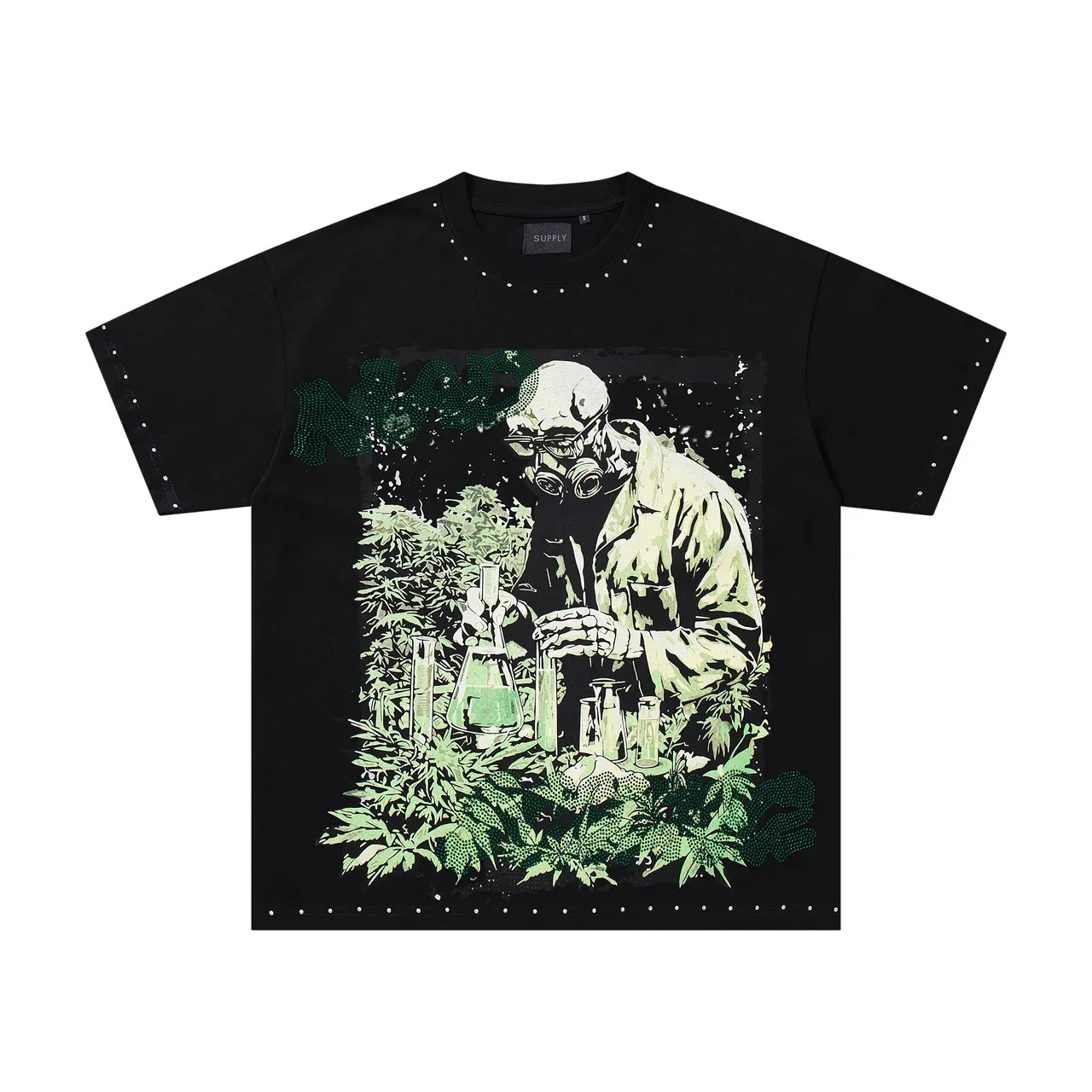 SUPPLY Graphic-Print Studded Trim Oversized T-Shirt 3