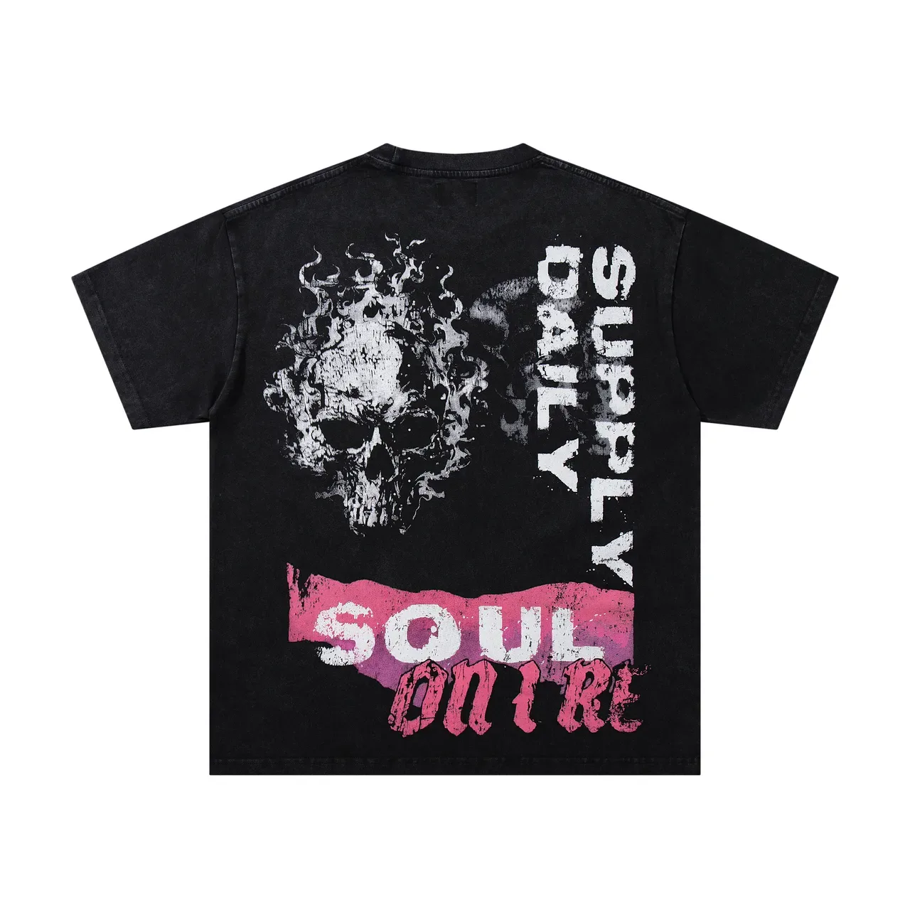 SUPPLY On Fire Soul Graphic Oversized T-Shirt 3