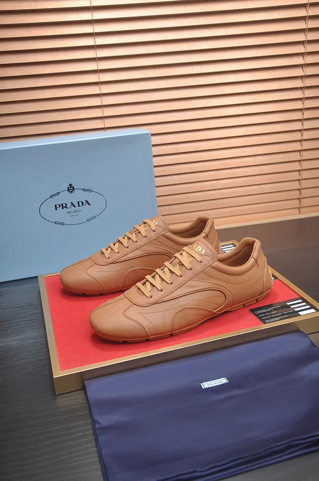 Tan Smooth Leather Low-Top Sneaker 4
