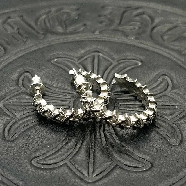 Textured Segmented Oxidized Silver Hoop Earrings 8