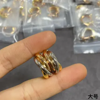 Triple-Tone Interlocking Multi-Band Ring