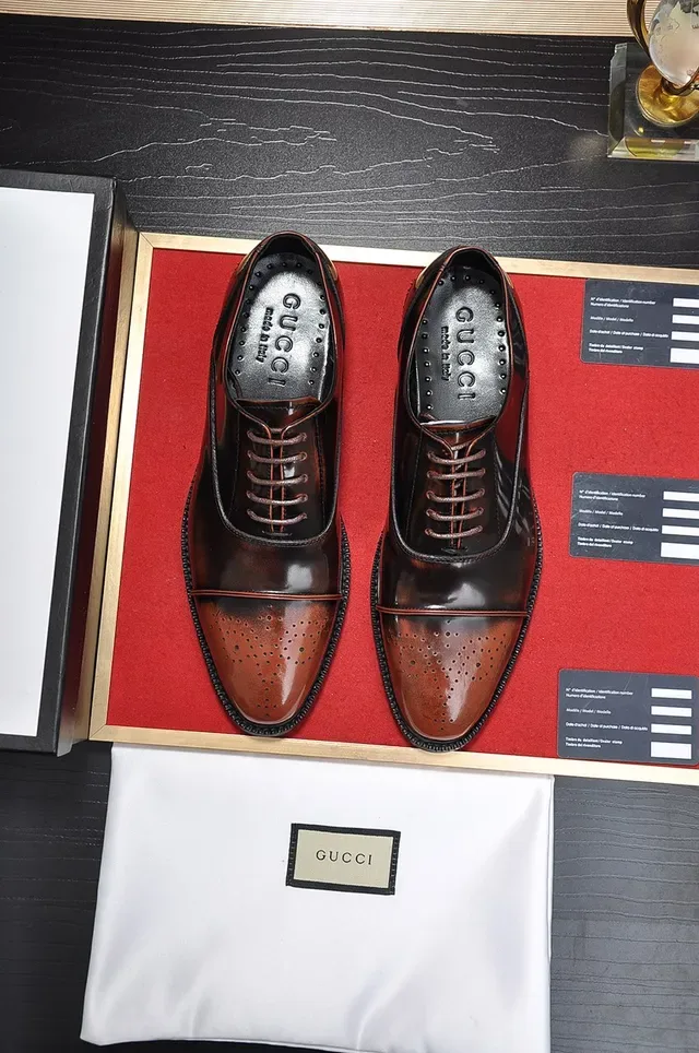 Two-Tone Brown Cap Toe Brogue Oxford Shoes 5