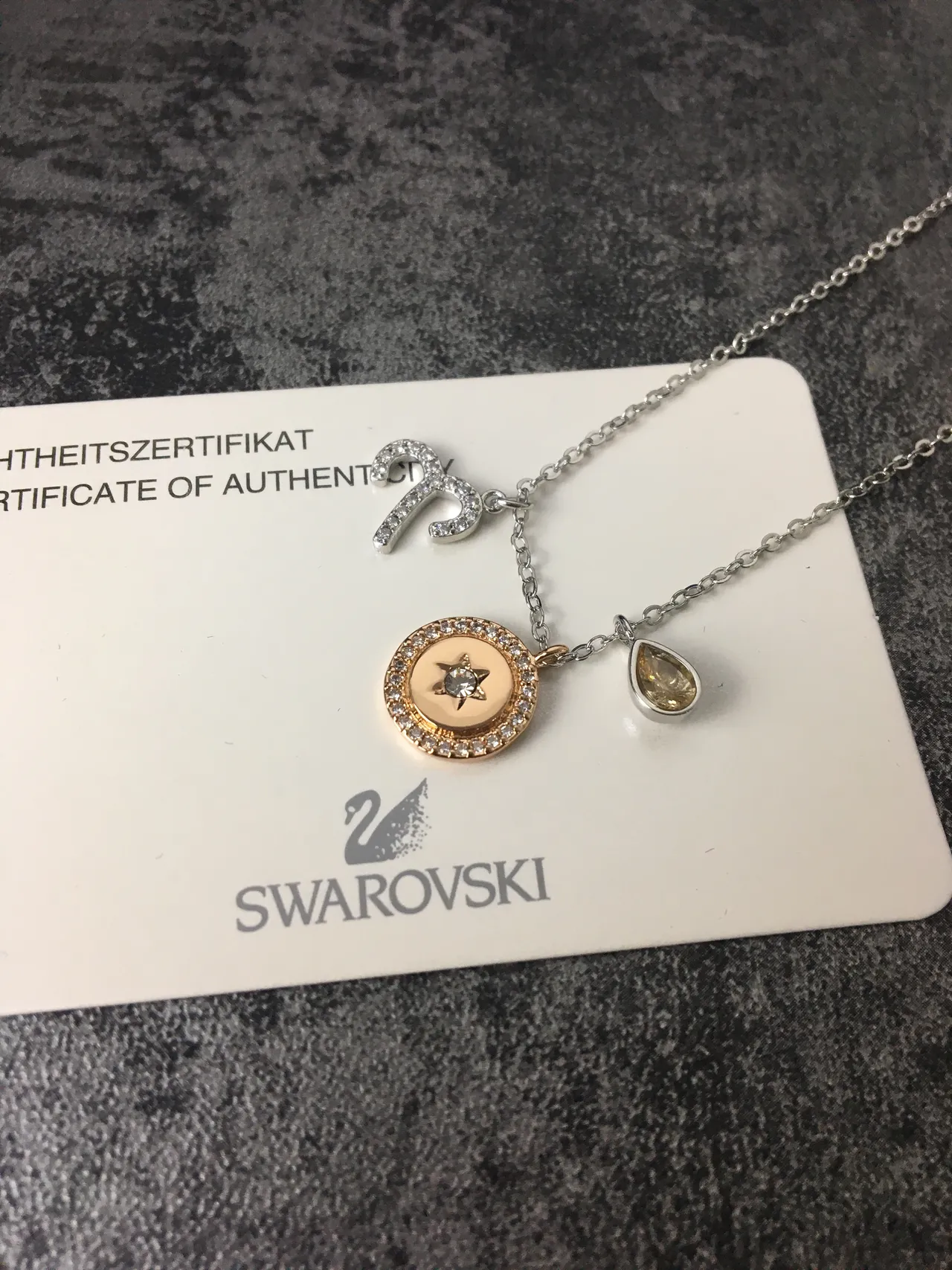 Two-Tone Multi-Charm Zodiac Star Pendant Necklace 7