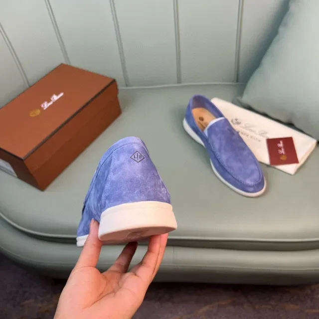 Violet Suede Moc-Toe Slip-On Loafers 3