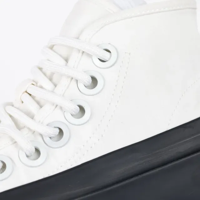 White and Black Platform High-Top Sneakers 6