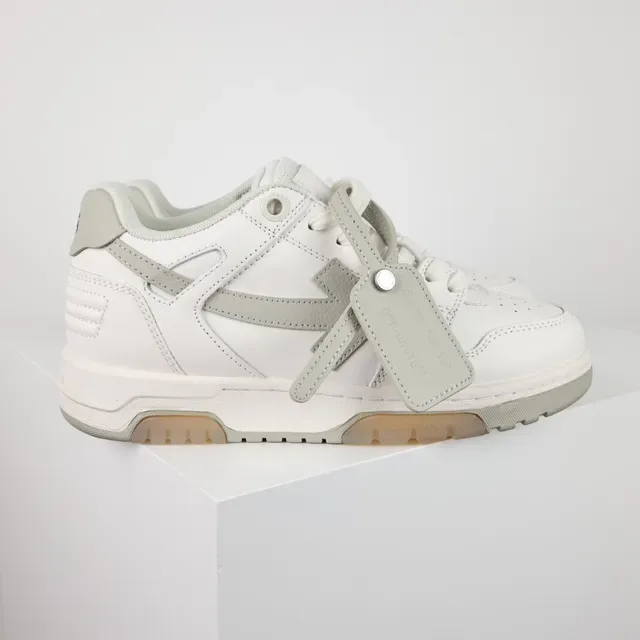 White and Light Gray Arrow-Overlay Lifestyle Sneaker 3
