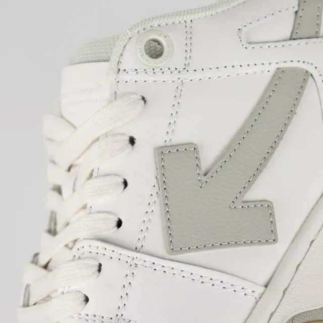 White and Light Gray Arrow-Overlay Lifestyle Sneaker 6
