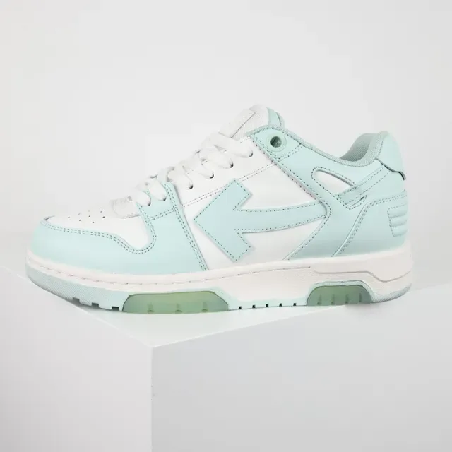 White and Mint Green Paneled Arrow Overlay Lifestyle Sneakers 9