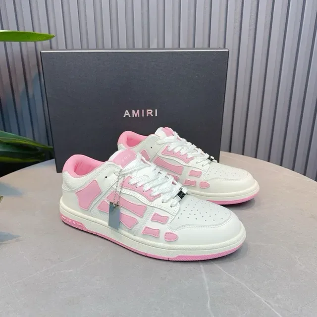White and Pink Geometric Overlay Lifestyle Sneakers 4