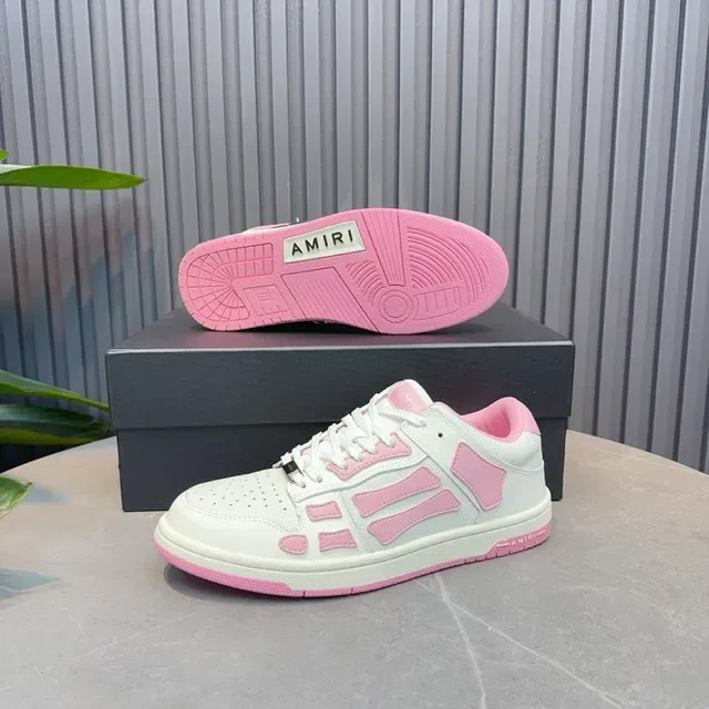 White and Pink Geometric Overlay Lifestyle Sneakers 8