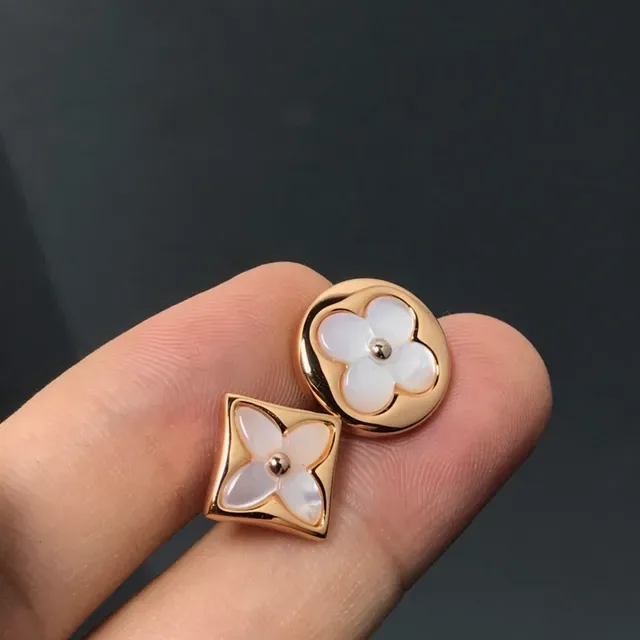 White Gold Floral Motif Mother-of-Pearl Inlay Brooch 2
