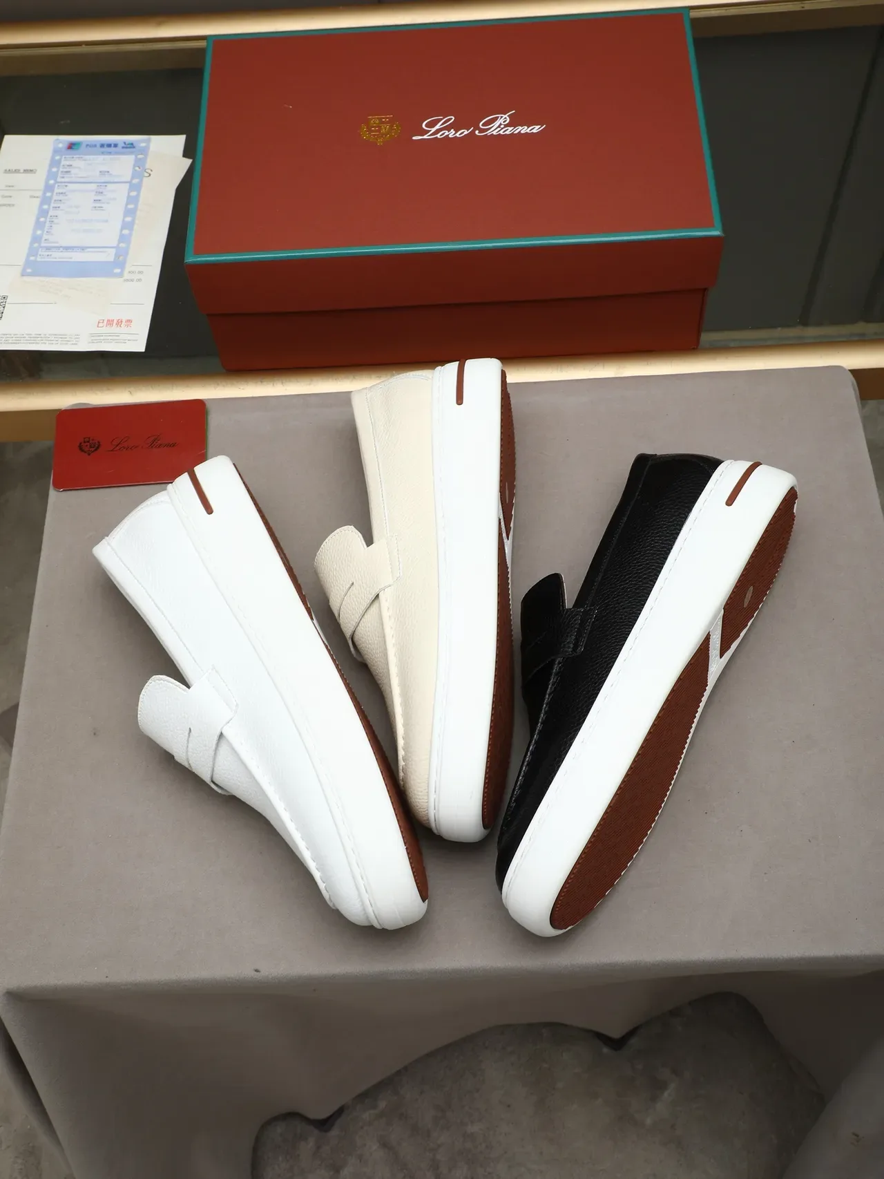 White Pebbled Leather Penny Strap Platform Loafers 2