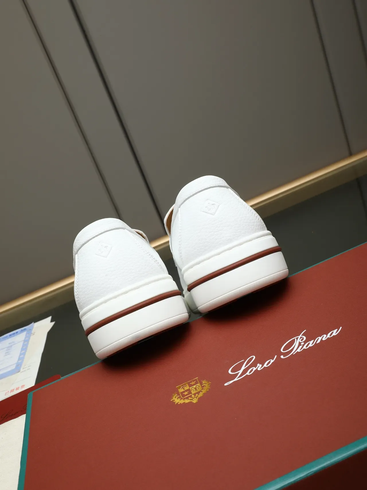 White Pebbled Leather Penny Strap Platform Loafers 4