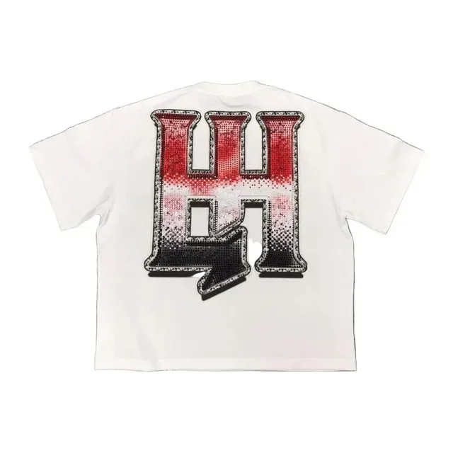 White Red Graphic Print Oversized Fit T-Shirt 15