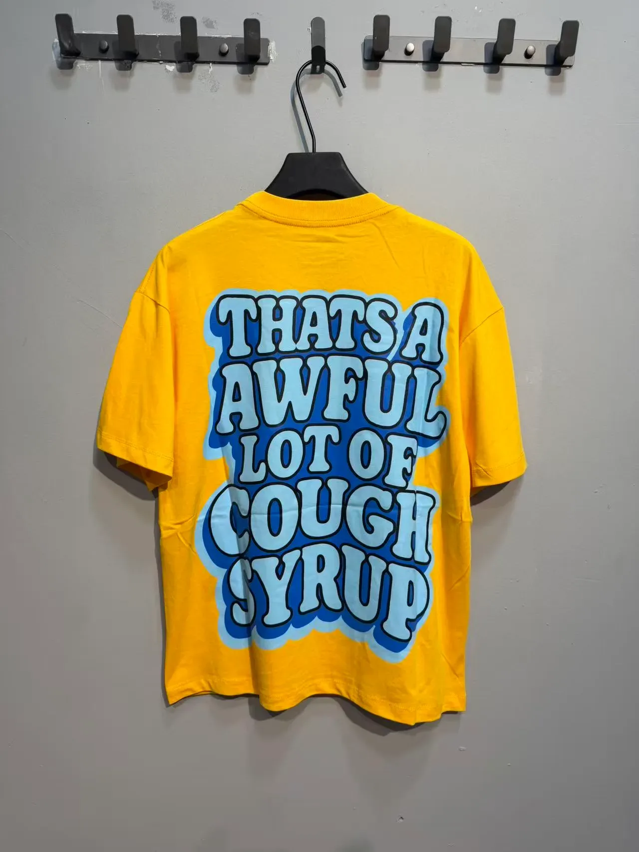 Yellow Graphic Cough Syrup Bear Print T-Shirt 6