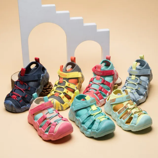 Sandales Casuales Enfants Jaune Orange Gris 5
