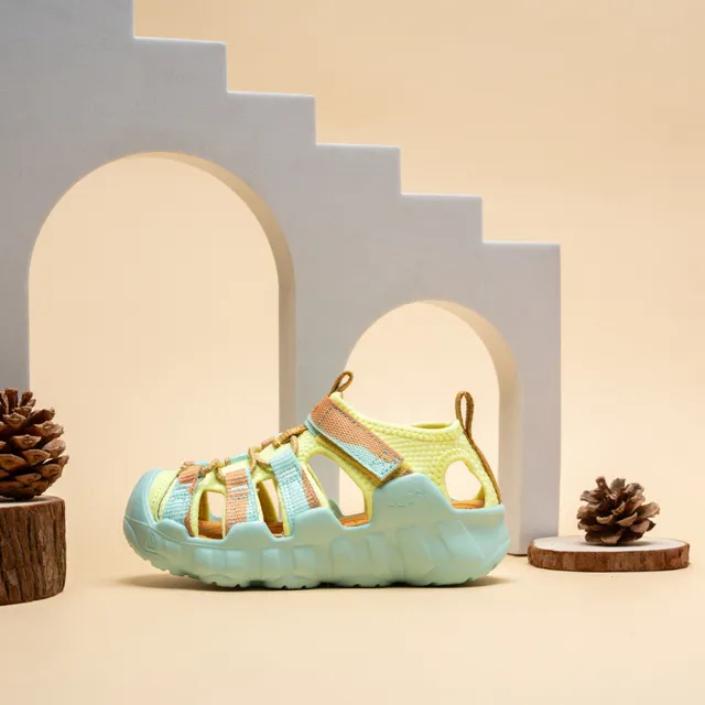Sandales Casuales Enfants Jaune Orange Gris 18