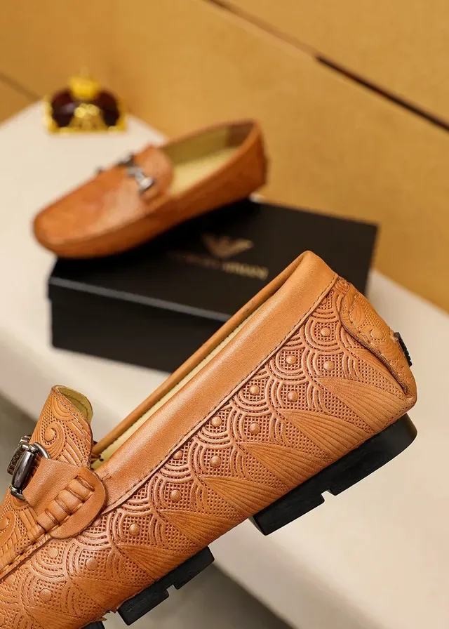 Giorgio Armani Mocassins de Couro Embossado com bit de cavalo 3