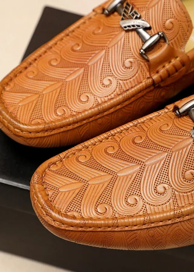 Giorgio Armani Mocassins de Couro Embossado com bit de cavalo 4