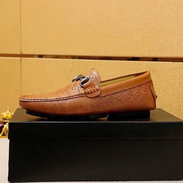 Giorgio Armani Mocassins de Couro Embossado com bit de cavalo 5