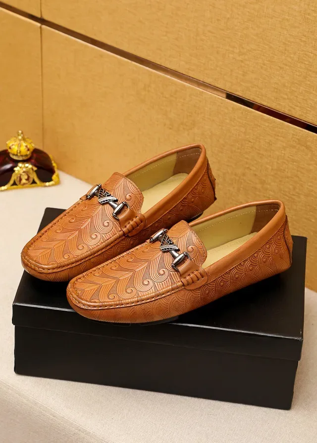 Giorgio Armani Mocassins de Couro Embossado com bit de cavalo 7