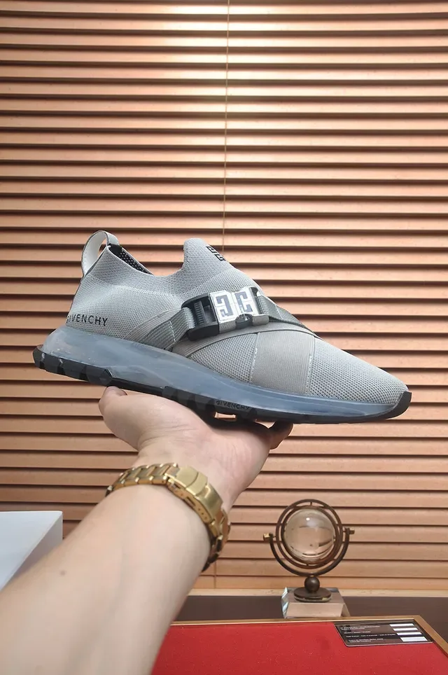 Givenchy Gray Black Slip-On Mesh Upper Lifestyle Sneakers 2