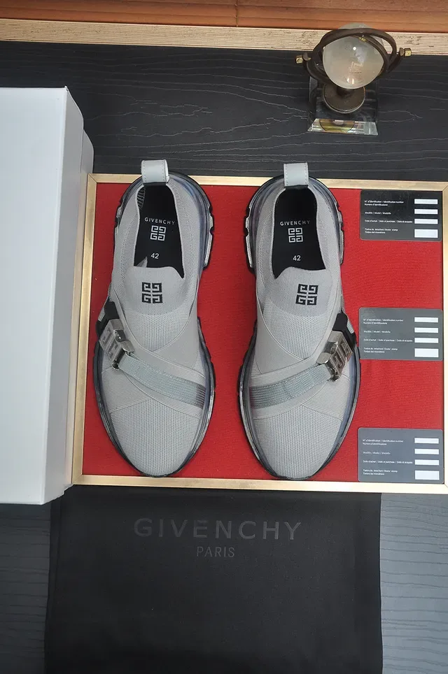 Givenchy Gray Black Slip-On Mesh Upper Lifestyle Sneakers 3