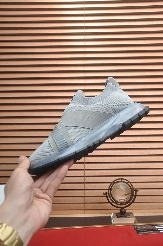 Givenchy Gray Black Slip-On Mesh Upper Lifestyle Sneakers 5