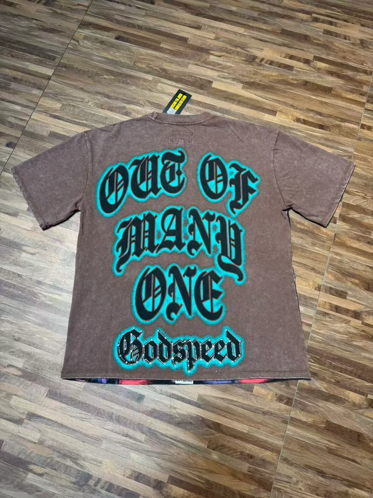 Godspeed Acid-Wash Brown Cityscape Porsche Graphic T-Shirt 7