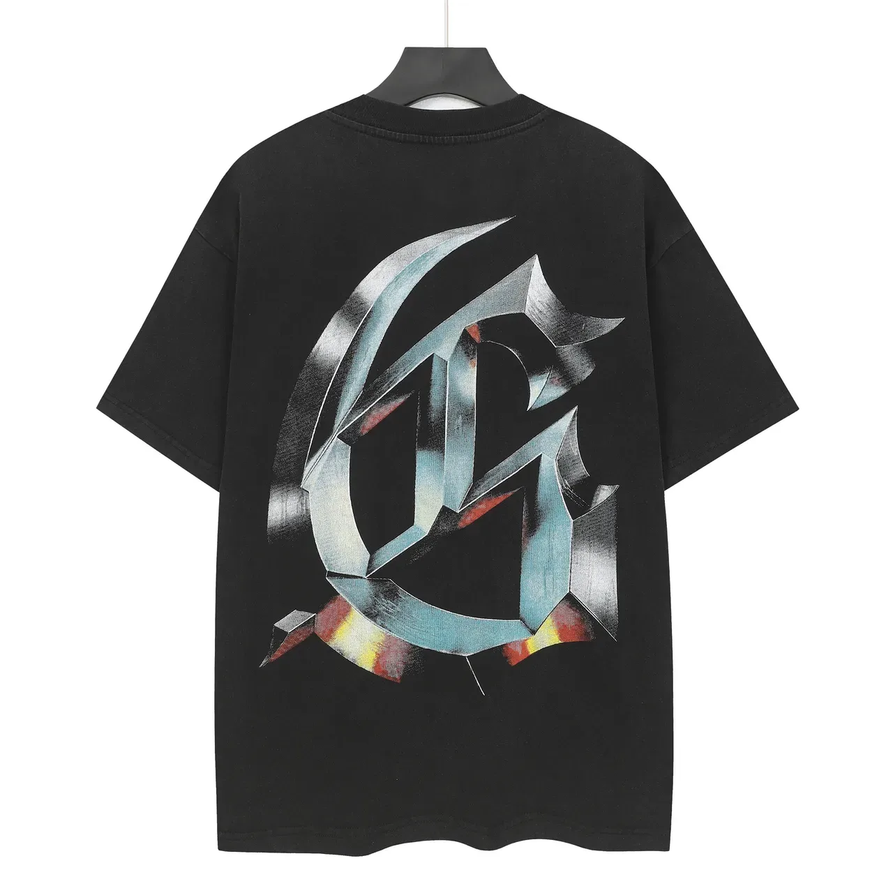 Godspeed Black Multicolor Oversized Fit Graphic Front Print T-Shirt 4