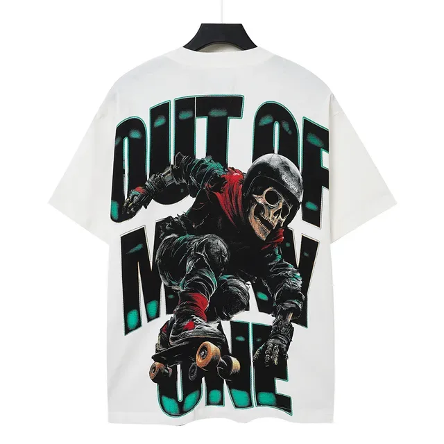 Godspeed Graphic-Print Racing Skull T-Shirt 4