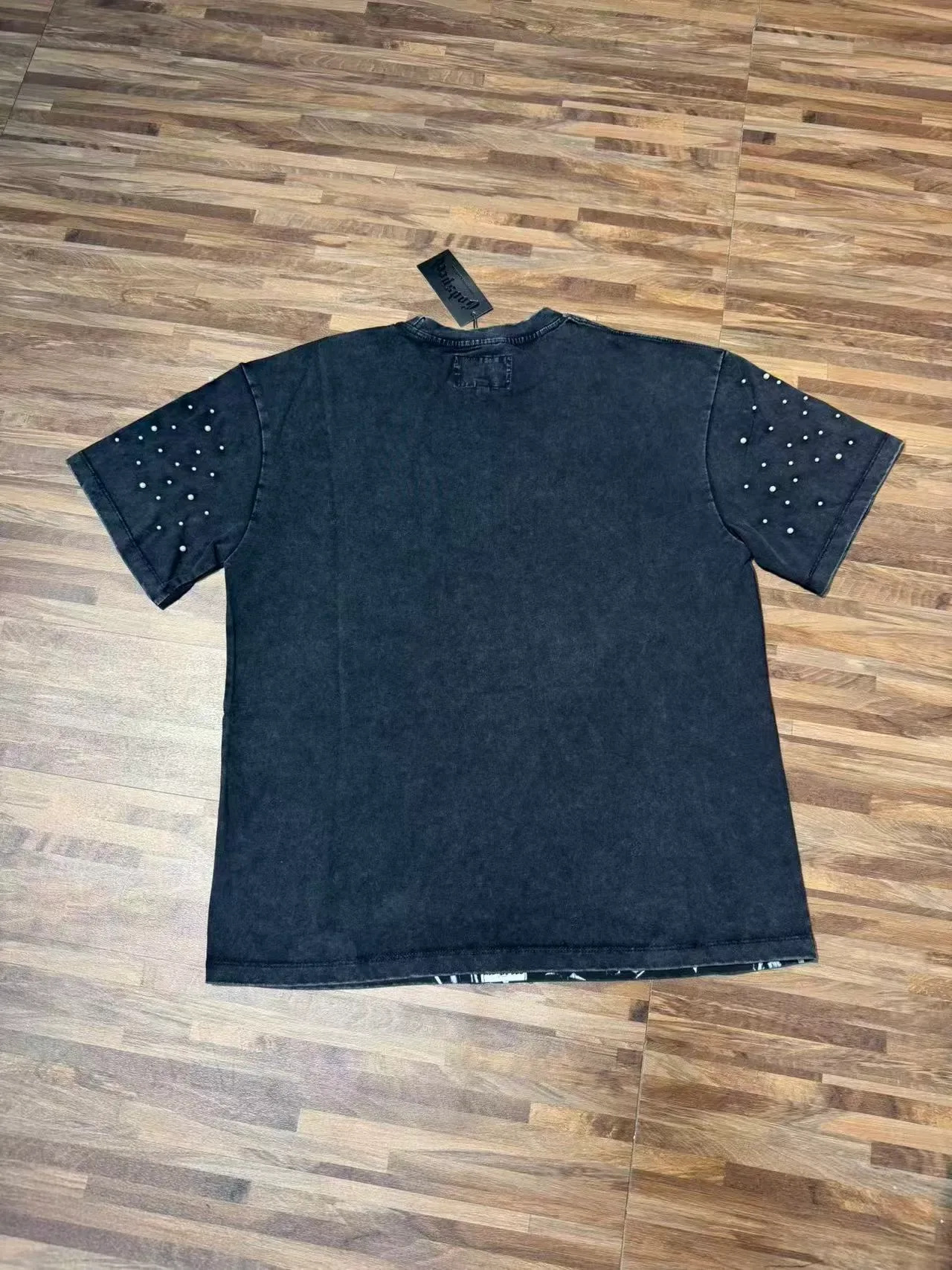 Godspeed Graphic Studded Sleeve Hooded Skull T-Shirt 8