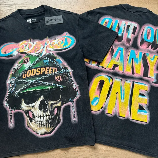 Godspeed Out of Many, One Graphic Print Black T-Shirt 4