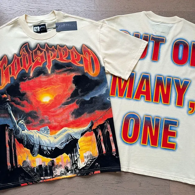 Godspeed Out of Many, One Graphic Print Off-White T-Shirt 4